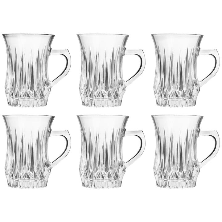 استکان زنگان گلس مدل Pasha 1401 بسته 6 عددی Zangan Glass Pasha 1401 Cup Pack of 6